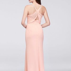 David’s bridal bridesmaid dress color-Apple red